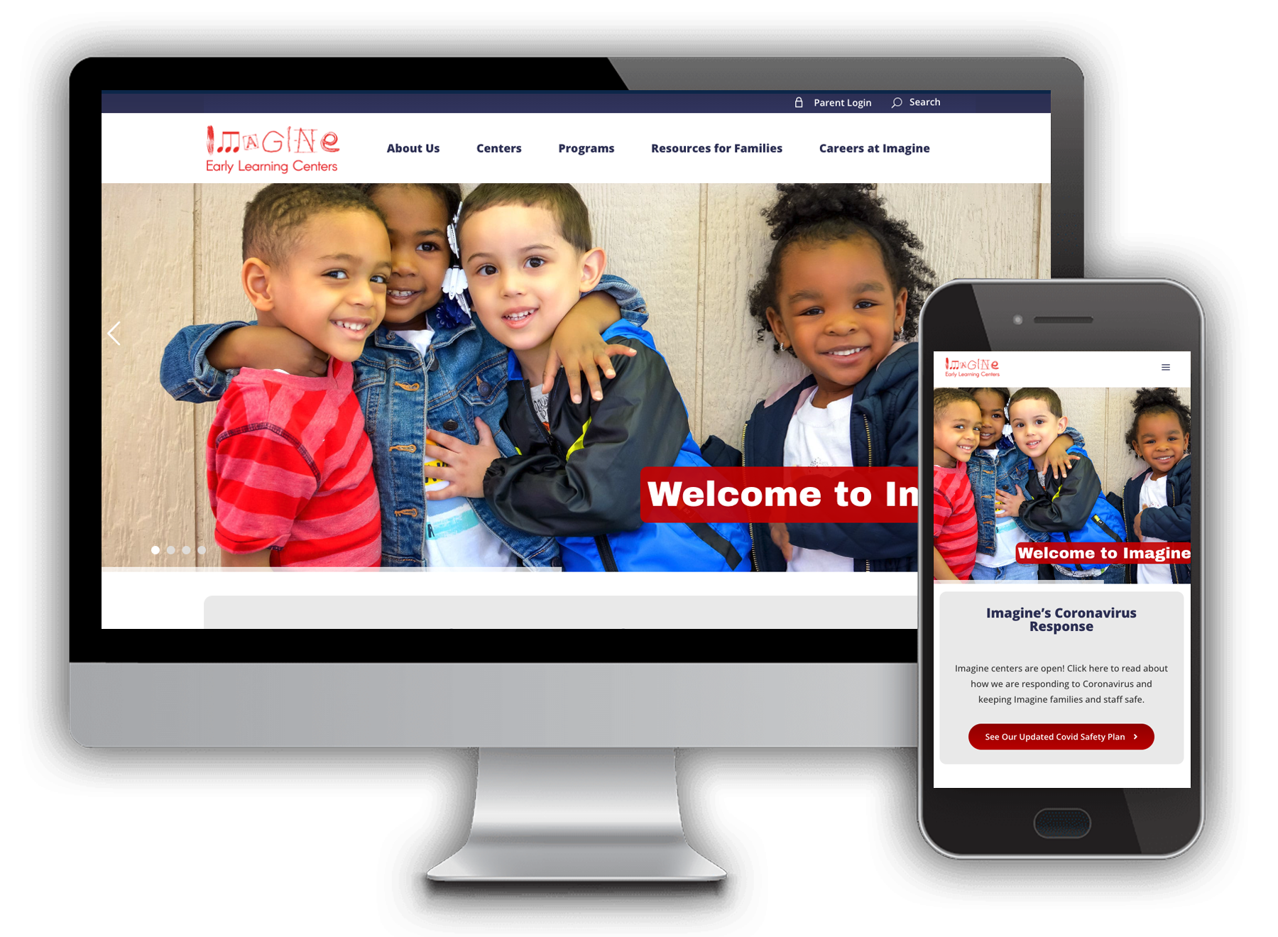 image showing Digital Jibe's Imagine Early Learning Centers of New York City Website Redesign